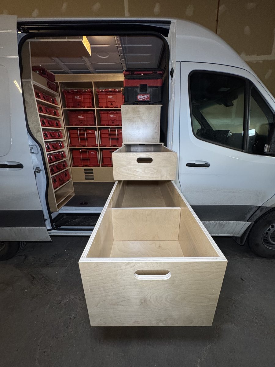 Custom racking system — shelving and storage